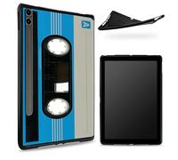 Progettata per Samsung Galaxy Tab S8 Plus 2022 / S7 FE 2021 / S7 Plus 2020 12,4 pollici, retro in gomma TPU opaca con cassetta blu, custodia sottile in gomma morbida in silicone con S Pen Holder