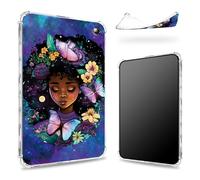 Progettato per il nuovo Kindle Fire 7 Tablet 12a generazione (2022 Release), retro trasparente con Pretty Girl Galaxy, sottile e morbido TPU protezione angolare antiurto copertura antiurto