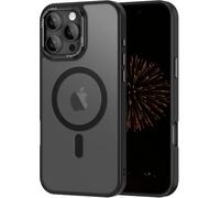 Progettato per iPhone 16 Pro Max con custodia Aerospace-Grade Aluminum Lens Guard, Protezione militare contro cadute Design sottile traslucido opaco con copertura anti-impronte 6.9" Nero