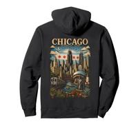 Progettazione Artistica del Paesaggio della Città di Chicago Felpa con Cappuccio