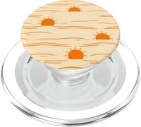 Progettazione astratta del paesaggio calmo dell'orizzonte del sole minimo PopSockets PopGrip per MagSafe