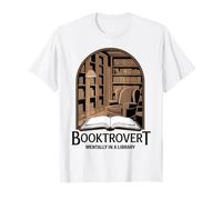 Progettazione della biblioteca Booktrovert per un bibliotecario Maglietta