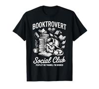 Progettazione della biblioteca per un club sociale bibliotecario Booktrovert Maglietta