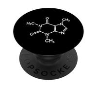 Progettazione della molecola della caffeina per gli appassionati di caffè e scienza PopSockets PopGrip Adesivo