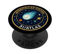 Progettazione della patch della missione 3I Atlas Interstellar Visitor PopSockets PopGrip Adesivo