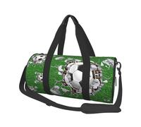 Progettazione di fori per palloni da calcio, Borsone da viaggio di grande capacità Borsa rotonda Borsa da viaggio sportiva Borsa da viaggio Borsa da fitness