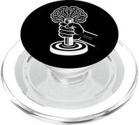 Progettazione di intelligenza artificiale cyborg digitale cervello PopSockets PopGrip per MagSafe