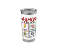 Progettazione di supporto alla neurodiversità per la consapevolezza dell'ADHD Bicchiere termico in acciaio inox doppia parete