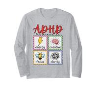 Progettazione di Supporto alla neurodiversità per la consapevolezza dell'ADHD Maglia a Manica