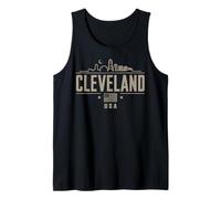 Progettazione di Viaggi nella Città Urbana di Cleveland Skyline Canotta
