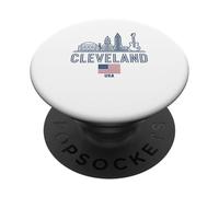 Progettazione di viaggi nella città urbana di Cleveland Skyline PopSockets PopGrip Adesivo