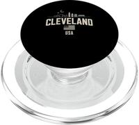 Progettazione di viaggi nella città urbana di Cleveland Skyline PopSockets PopGrip per MagSafe