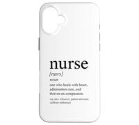 Progettazione ispiratrice della definizione dell'infermiera per la professione medica Custodia per iPhone 16 Plus