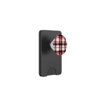 Progettazione senza cuciture del tessuto del modello del plaid beige blu navy rosso PopSockets PopWallet per MagSafe