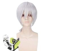Progetto anime Konoha Haruka Parrucche Cosplay Argento Bianco Corto Diritte Parrucche resistenti al calore Per giochi di ruolo Spettacolo regalo PL-304