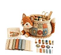 Progetto cucito patchwork per un organizer, B | Materiali in tessuto e pannelli patchwork misti, progetto cucito pratico, organizzatore per filo e
