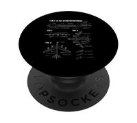 Progetto dell'aereo americano B-52 Stratofortress PopSockets PopGrip Adesivo