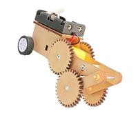 Progetto di auto a ingranaggi alternativi con componenti in legno esposti | Componenti in legno e treno ingranaggi visibili, attività di costruzione e funzionamento, progetto scientifico