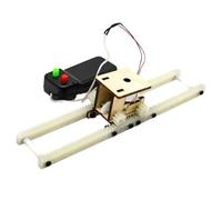 Progetto scienza automobilistica pista assemblaggio, A | Modello ingranaggio in legno con controller manuale, attività ingegneria Build Yourself, display per studio
