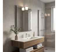 Progetto Specchio a Filo Rettangolare 60x80 cm LED Finitura Cromata