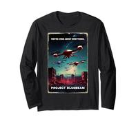 Progetto Vintage Bluebeam UFO Cospirazione Grande Reset Maglia a Manica