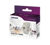 Orno Temporizzatore digitale OR-PRE-414 - Programmatore con display LCD per guida DIN