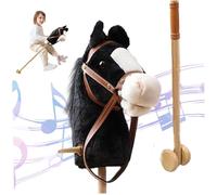 Programma appiccicoso con Effetti sonori realistici in Peluche 39 TEL Halloween Hops Horse con Ruote e Installazione dell'installazione in Legno di Manico della Maniglia sui Giocattoli per i Reg