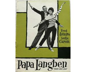 Programma cinematografico danese Daddy Long Legs Fred Astaire Leslie Caron Te...