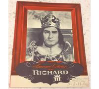 Programma cinematografico danese Richard III Laurence Olivier Cedric Hardwick...