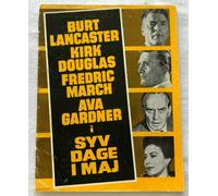 Programma cinematografico danese Seven Days in May Burt Lancaster Kirk Dougla...