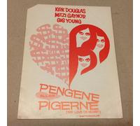 Programma cinematografico originale danese "For Love or Money" Kirk Douglas...