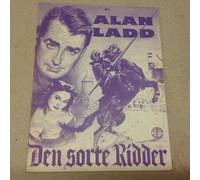 Programma cinematografico originale danese "The Black Knight" Alan Ladd Medin...