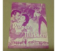 Programma cinematografico originale danese "The Purple Mask" Tony Curtis Mill...