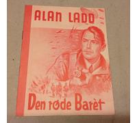 Programma cinematografico originale danese "The Red Beret" Alan Ladd Leo Genn...