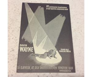 Programma film danese "M" David Wayne Howard Da Silva Martin Gabel vintage 1951