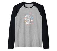 Programma? I Just Vibe and Panic - Citazione divertente del caos Maglia con Maniche Raglan