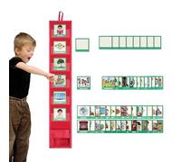 programma tascabile per il programma di viaggio - Pianificatore giornaliero visivo per bambini | Grafico comportamentale in classe con 45 attività e 9 carte vuote per autismo e ADHD