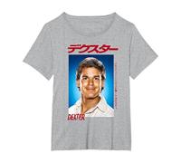 Programma TV Ufficiale Dexter - Una Persona Cattiva Che Fa Cose Buone Maglietta, Donna Plus-Size, Grigio Melange, 5X