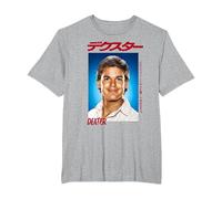 Programma TV Ufficiale Dexter - Una Persona Cattiva Che Fa Cose Buone Maglietta, Uomo Taglie Grandi, Grigio Melange, 5X Tall