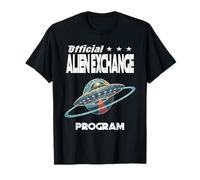 Programma Ufficiale di SCAMBIO Alieno Alieni Divertenti Fantascienza Maglietta