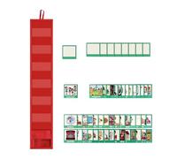 Programma visivo per bambini - Grafico di routine quotidiano per i più piccoli | 45 carte fotografiche e borsa da viaggio | Pianificatore visivo per l'autismo ADHD | Grafico del comportamento educativ