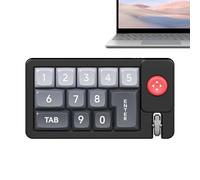 Programmable Keypad - RGB Mechanical Game Keyboard, 5.39x2.95x1.5 Inches Hot Swappable Wired Single Handed Number Pad with Joystick, Integrated Joystick Control for Graphic Design Workplace Computer