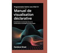 PROGRAMMATION PYTHON AVEC MANUEL DE VISUALISATION DÉCLARATIVE ALTAIR 5.1: 65 spécifications et calques Vega-Lite pour les transformations, les échelles et le rendu Jupyter