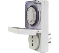 Poly Pool PP1412 Programmatore Timer Giornaliero Per Esterno, Spina 16 A e Presa Bivalente