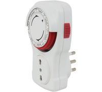Programmatore a ciclo settimanale Smart Home spina 16 A e presa bivalente bianco Bianco