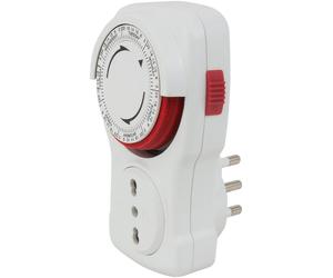 Programmatore a ciclo settimanale Smart Home spina 16 A e presa bivalente bianco Bianco