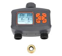 Programmatore automatico di irrigazione con timer per irrigazione a 2 zone, timer per irrigazione a 2 tubi di uscita, con adattatore G3/4 maschio a G1/2 femmina