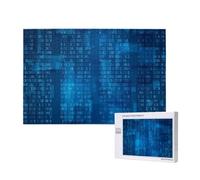 Programmatore Codice Binario Blu,Puzzle in legno da 1000 pezzi per famiglie, puzzle per adulti e adolescenti