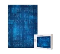 Programmatore Codice Binario Blu,Puzzle in legno da 300 pezzi per adulti e adolescenti