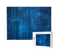 Programmatore Codice Binario Blu,Puzzle in legno da 500 pezzi, gioco di famiglia, puzzle per adulti e adolescenti, decorazioni per la casa